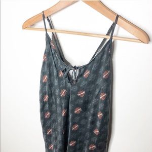 Harley Davidson Silk Logo Tie Front Slip Chemise